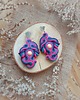 kolczyki soutache Kolczyki sutasz - drewniany koralik kolorowe 2