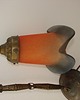 lampy wiszące Wisząca lampa Art Deco lata 30.  Mosiądz i szkło  E27  Vintage 3