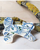 magnesy Kot - ceramiczny rustykalny magnes z liśćmi 1