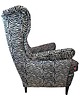 fotele Fotel uszak Zebra we wzory, patchwork, welurowy 6