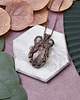 wisiory Miedziany wisiorek wire wrapping z rodonitem #435 2