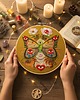 Ozdoby na ścianę Madame Butterfly curry, haft w tamborku 20 cm 1
