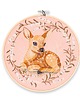 Ozdoby na ścianę Sarenka pink1, haft w tamborku 20 cm 7