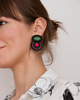 kolczyki soutache Kolczyki sutasz kolorowe sztyfty arbuz 1