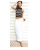 topy damskie Top handmade w paski 1