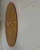 zegary Zegar ścienny  do salonu, dąb z jasnymi wskaźnikami - średnica 40-50 cm 2