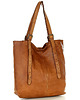 torby na ramię Torebka damska shopper z regulacją rączek skóra - brąz camel 4