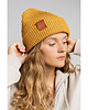 czapki i kapelusze męskie Czapka zimowa z bawełny organicznej musztardowa 1