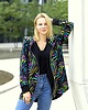 bluza z kapturem damska Bluza Long Back palmy 1