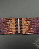 bransoletki ze szkła Purple Ombre, wyplatana bransoleta, beading 8