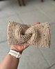 opaski do włosów Wełniana opaska twist, 100% alpaka, beżowa 1