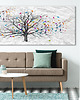 obrazy Obraz na płótnie pejzaż, origami, drzewo-150x60 1