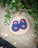 kolczyki soutache Kolczyki sutasz granatowo czerwone (jadeit) sztyfty 2