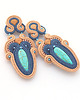 kolczyki soutache Turkusowa jesień  2 3