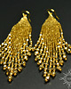 kolczyki złote Skúfar, złote "indiańskie" kolczyki, beading 5