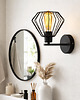 kinkiety Czarny kinkiet w stylu loft DUBLIN LOFT 1