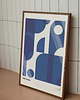 plakaty Plakat abstrakcyjny, abstrakcja, geometria - Dwa Odcienie Niebieskiego 3