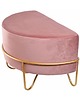 pufy do siedzenia Pufa Półokrągła na Złotych Nóżkach Różowa 1