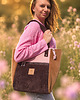 torby na ramię Brązowo-różowa duża torba shopper Devon 1