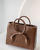 torebki do ręki BOW BAG - skórzana torebka - brąz orzechowy 2
