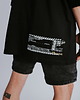 t-shirt damskie Czarna koszulka oversized z napisem BONJOUR 4