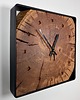 zegary Zegar ścienny z litego dębu w stalowej ramie 1