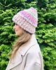 czapki damskie Wełniana czapka handmade kolorowe ozdobne włóczki wełna merino alpaka 1