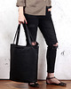 torby na ramię Shopper bag XL czarna na zamek / pojemna torba 1