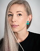 kolczyki z masy plastycznej Kolczyki Katie - szmaragdowe 3