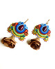 kolczyki soutache Sutaszowe kolczyki CANCUN z brązowymi kwiatami 2