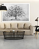 obrazy Obraz na płótnie z drzewem czarnobiały 120x80cm 2