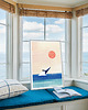 plakaty Wieloryb - zachód słońca nad oceanem - plakat fine art 3