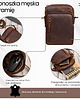 torby i nerki męskie Saszetka męska skórzana na ramię brązowa mała funkcjonalna IM-02-BR 1