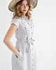 sukienki midi damskie Lniana Sukienka MARIGOLD light gray 3