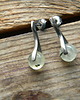 kolczyki wire wrapping Prehnit   - sztyfty 4
