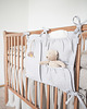 akcesoria do łóżeczek Lniany organizer na łóżeczko - light gray 3