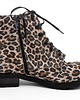 botki damskie Botki skórzane - panterka - idealnie dopasowują się do stopy (7208) 5