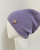 czapki damskie Czapka całoroczna przejściowa cienka bawełna s/m lawenda 1
