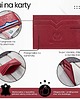 pokrowce i etui - różne Etui na karty i wizytówki skórzane minimalistyczne praktyczne etui czerwone P 1