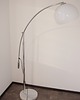 lampy podłogowe Lampa podłogowa vintage lata 90 chrom marmur regulowane ramię klosz 30 cm 1