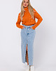 swetry damskie Sweter z golfem-pomarańczowy(M-771) 2