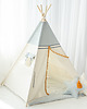 namioty i tipi dla dzieci Namiot tipi Grey Velvet, szare tipi z matą i poduszkami 1