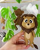 karuzele i girlandy do łóżeczka Karuzela safari z imieniem, zebra, żyrafa, lew i małpka handmade 5