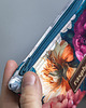 pokrowce i etui - na klucze Etui na klucze z weluru w peonie kwiatowe etui handmade 1