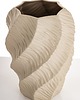 wazony Wazon porcelanowy 30,5x21x21 cm TWISTER beżowy 1