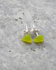 kolczyki wire wrapping Lemon - trójkąt  - sztyfty 1