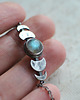 bransoletki wire wrapping Srebrna bransoletka Fazy Księżyca LABRADORYT 2