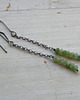 kolczyki wire wrapping chryzoprazy  na łańcuszku - kolczyki 4