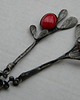 kolczyki wire wrapping czerwień  -gałazki -  kolczyki 1
