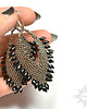 kolczyki - inne Avness, srebrno-czarne smocze kolczyki, beading 3